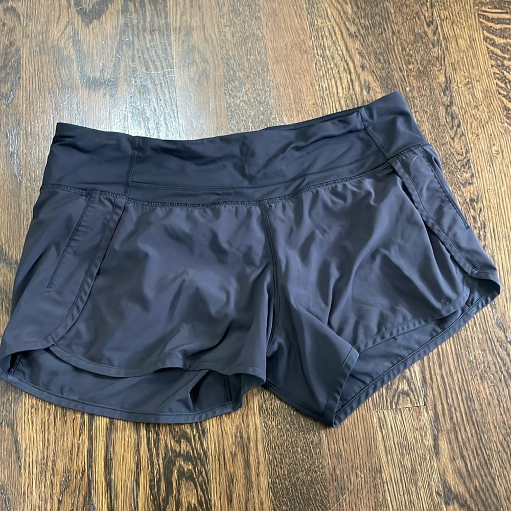 Black lululemon shorts with liner. Size 8